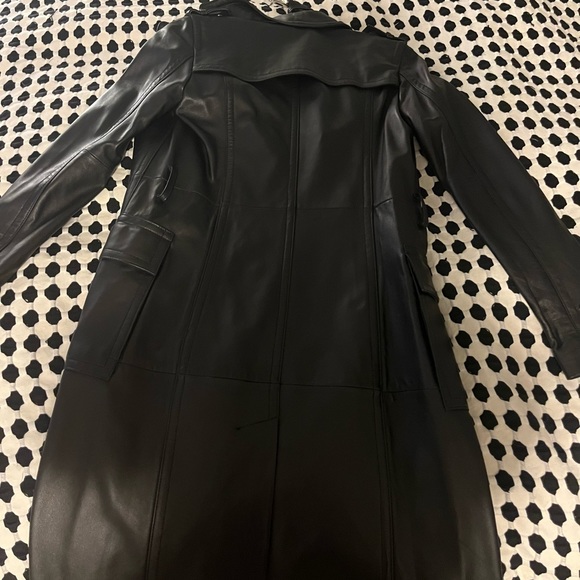 Michael Kors Leather Trench Coat Size XXS - Picture 6 of 7